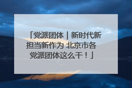 党派团体｜新时代新担当新作为 北京市各党派团体这么干！